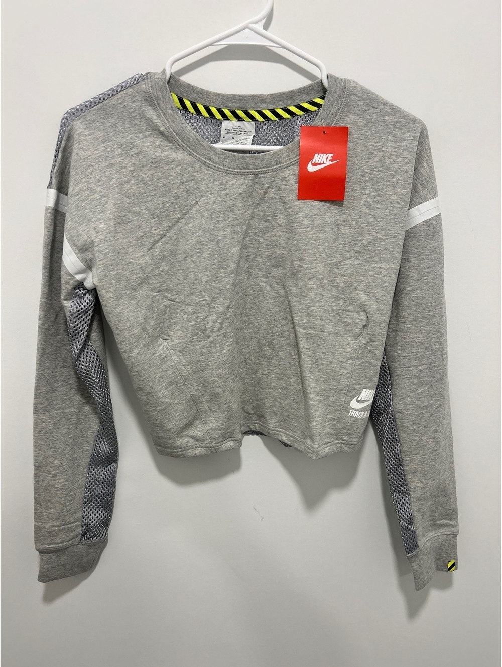 Nike Track & Field Gray Pullover Sweatshirt with Mesh Detail - New with tags